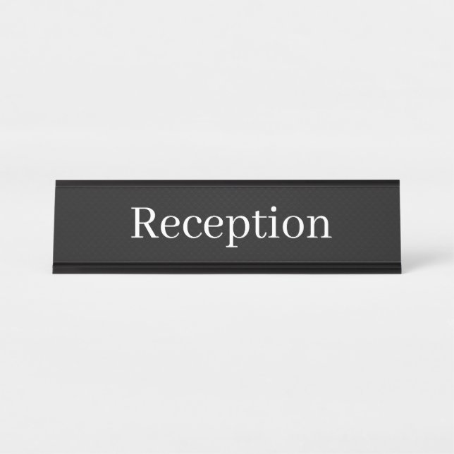 Reception Desk Name Schreibtischnamensplakette (Vorderseite )