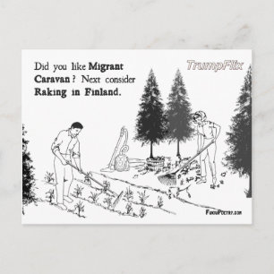 Rechen in Finnland Postkarte