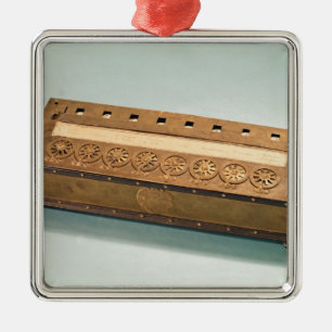 Rechenmaschine erfunden von Blaise Pascal Silbernes Ornament