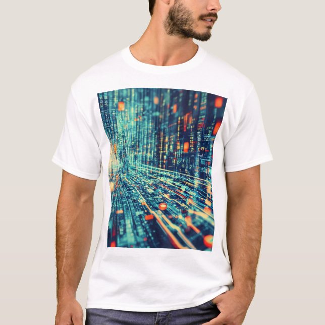 Rechenzentrum und digitale Welt T-Shirt (Vorderseite)