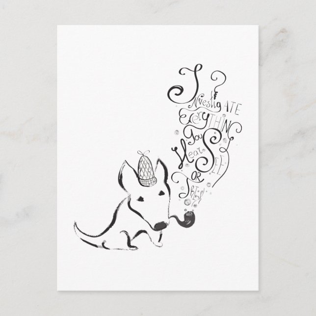 Recherchieren Sie alles, was English Bull Terrier  Postkarte (Vorderseite)