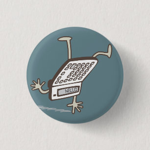 Rechner auf dem Kopf Hello Retro Flair Button
