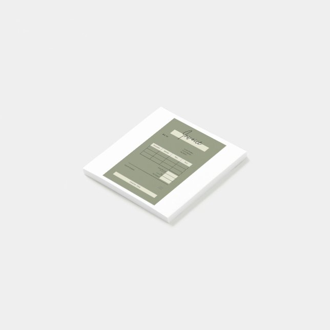 Rechnung Post-it Klebezettel (angewinkelt)