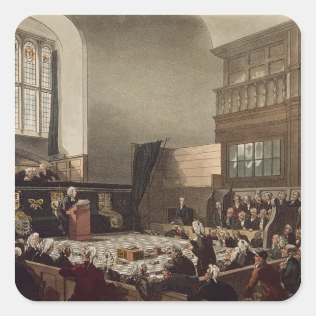 Rechnungshof, Westminster Hall Quadratischer Aufkleber (Vorderseite)