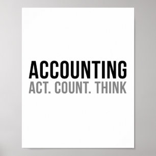 Rechnungslegung - Act Count Think Poster