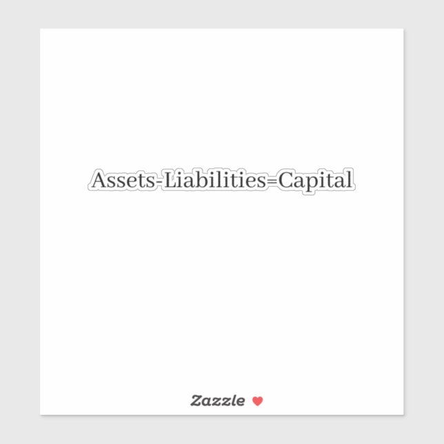 Rechnungslegungsgleichung Aufkleber (Blatt)