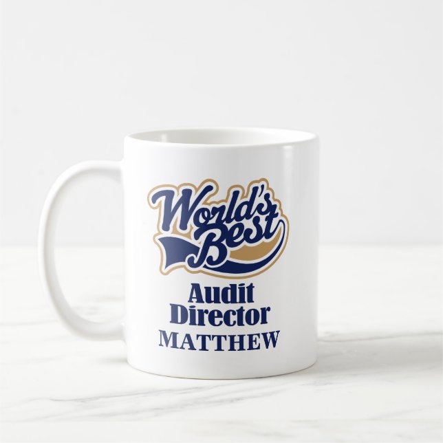 Rechnungsprüfungs-Direktor Personalized Mug Gift Tasse (Links)