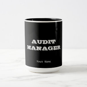 "RECHNUNGSPRÜFUNGS-MANAGER " ZWEIFARBIGE TASSE