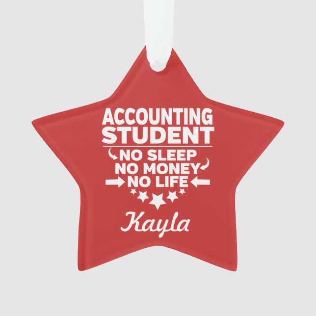 Rechnungsschüler: kein Leben oder Geld Ornament (Vorderseite)