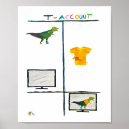 Rechnungsstelle Art T Rex T Rechnungsstelle Poster