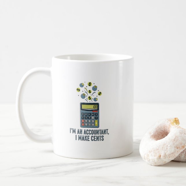 Rechnungswesen-Lebensessentials – Professionelle F Kaffeetasse (Mit Donut)