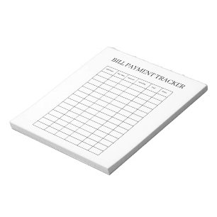 RECHNUNGSZAHLUNG TRACKER NOTIZBLOCK