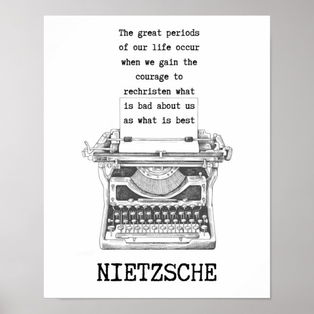 Rechristen, was BAD als BEST-Zitat Nietzsche Poster (Vorne)