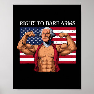Recht auf Arms George Washington Bodybuilder G Poster