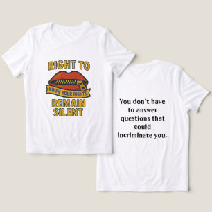 Recht auf Schweigen: Ihre Rechte kennen Tri-Blend Shirt