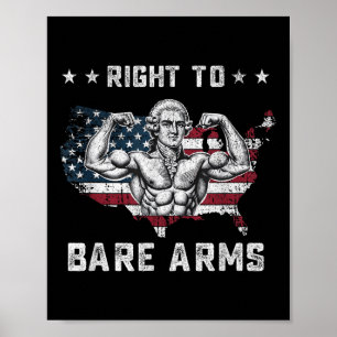 Recht auf Waffenlieferung US-Flagge 4. Juli Funny Poster