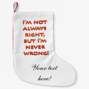 Recht-falscher lustiger Text Kleiner Weihnachtsstrumpf