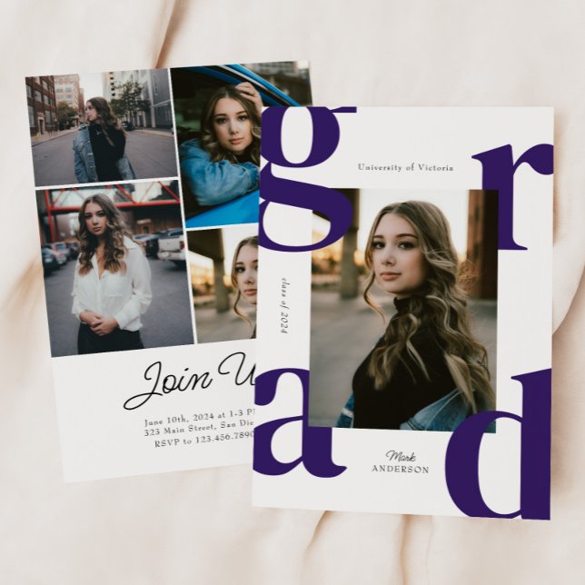 Recht Moderne Klasse von 2024 Abschluss Einladung (Von Creator hochgeladen)