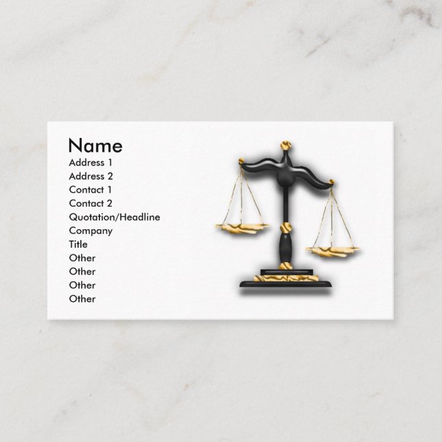 Recht - Recht Visitenkarte (Vorderseite)