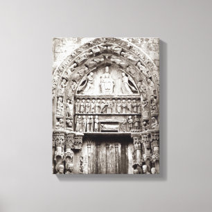 Rechte Bucht des königlichen Portals, Mitte des Leinwanddruck