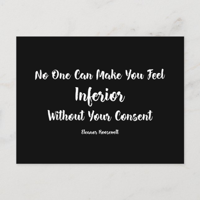 Rechte der Frau | Gefühl Inferior Eleanor Roosevel Postkarte (Vorderseite)
