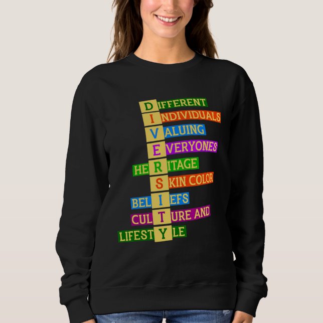 Rechte Diversity Kindness - Gleichstellung der Ges Sweatshirt (Vorderseite)