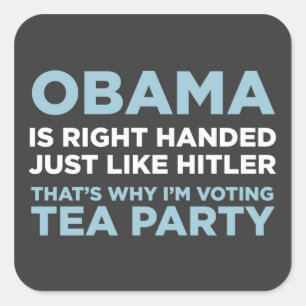 Rechte Hand Quadratischer Aufkleber