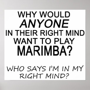 Rechte Mind Marimba Poster