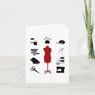 rechte Notizkarte einnähen Karte