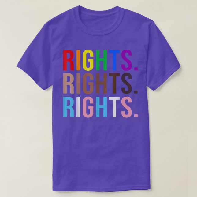 Rechte Rechte gleich LGBTQ BLM trans gay bla T-Shirt (Design vorne)