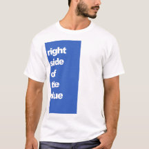 Rechte Seite des blauen Snooker-T - Shirt