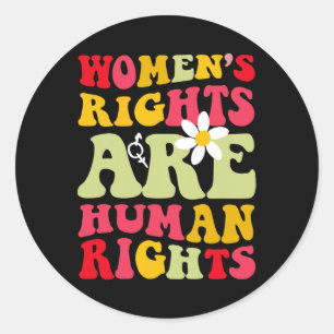 Rechte sind Humen Rights Feminist Runder Aufkleber