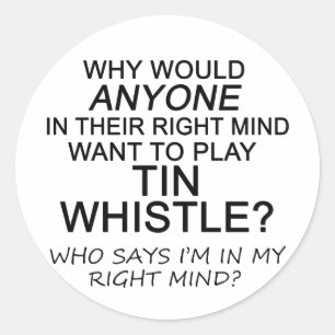 Rechte Sinneszinn-Pfeife Runder Aufkleber