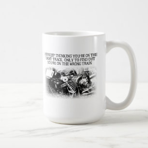 Rechte Spur falscher Zug Lustiger Becher Kaffeetasse
