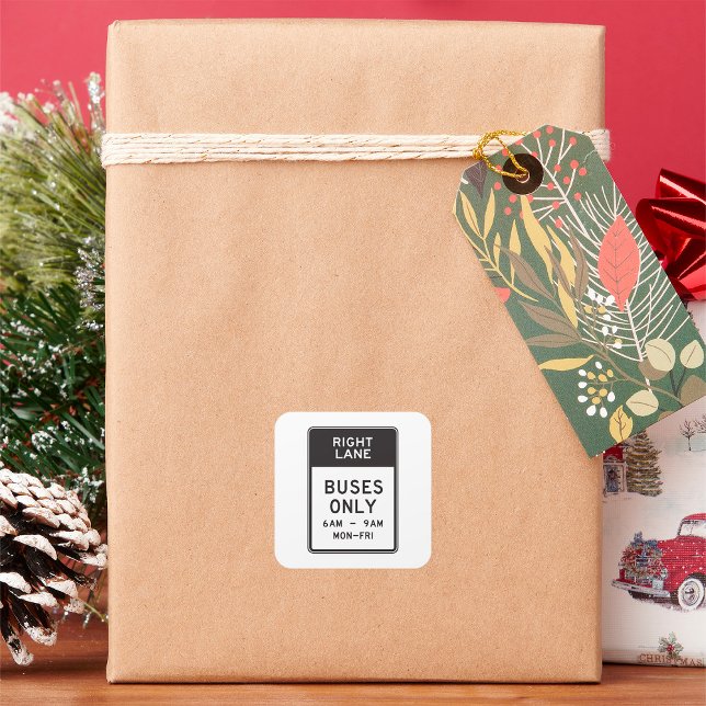 Rechte Straßenbahnen nur signieren Quadratischer Aufkleber (Von Creator hochgeladen)