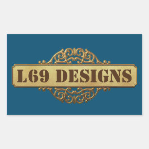Rechteck-Aufkleber "L-Designlogo" Rechteckiger Aufkleber