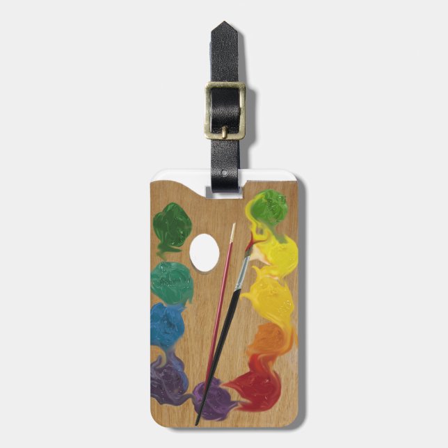 Rechteck der Artist-Palette Gepäckanhänger (Vorderseite vertikal)