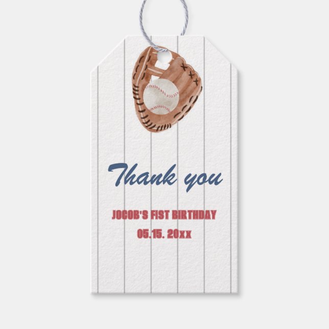 Rechteck für Baseball-Handschuhe Geschenkanhänger (Vorderseite)