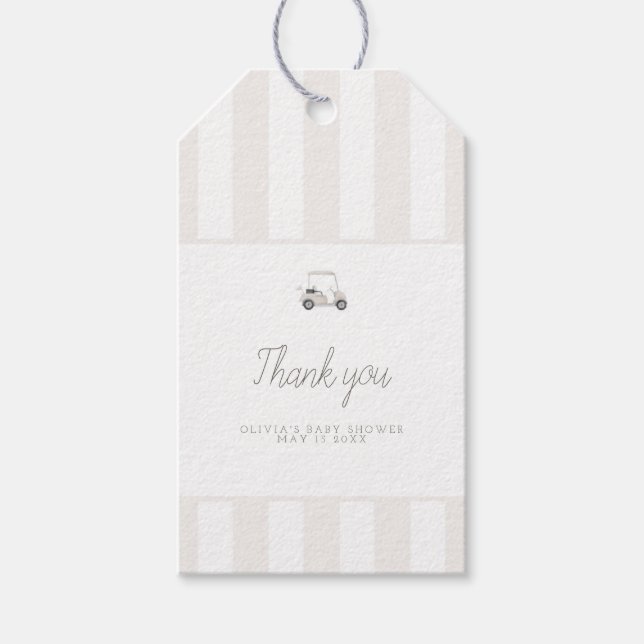 Rechteck für einen neutralen Golfwagen Geschenkanhänger (Vorderseite)