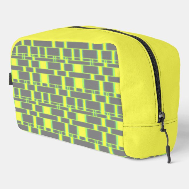 Rechteck Muster Grau 14 Waschbeutel (Rechte Ecke)