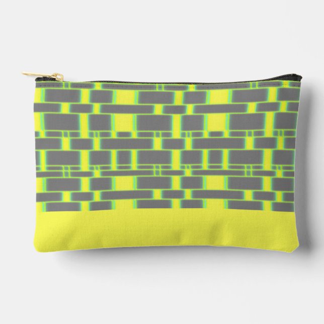 Rechteck Muster Grau 14 Zubehörtasche (Vorderseite)