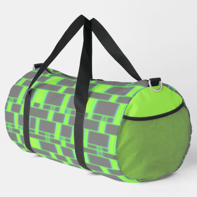 Rechteck Muster Grau 15 Duffle Bag (Rechte Ecke)