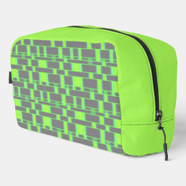 Rechteck Muster Grau 15 Waschbeutel (Rechte Ecke)