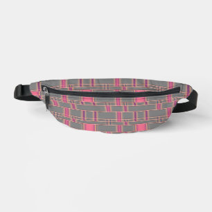 Rechteck Muster Grau 5 Bauchtasche