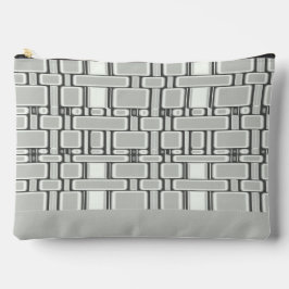 Rechteck Muster Neutral Grau Zubehörtasche