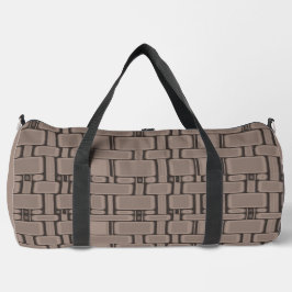 Rechteck Muster Neutral Taupe Duffle Bag