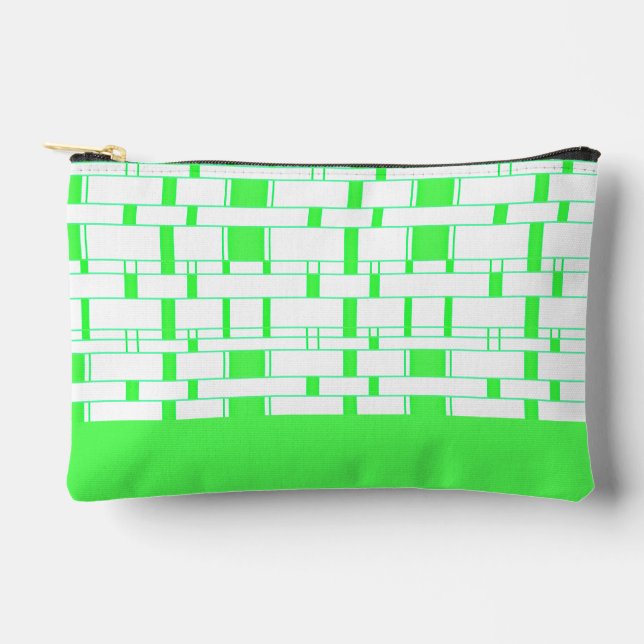 Rechteck Muster weiß 16 Zubehörtasche (Vorderseite)