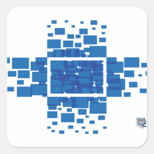 Rechteck Quadratischer Aufkleber