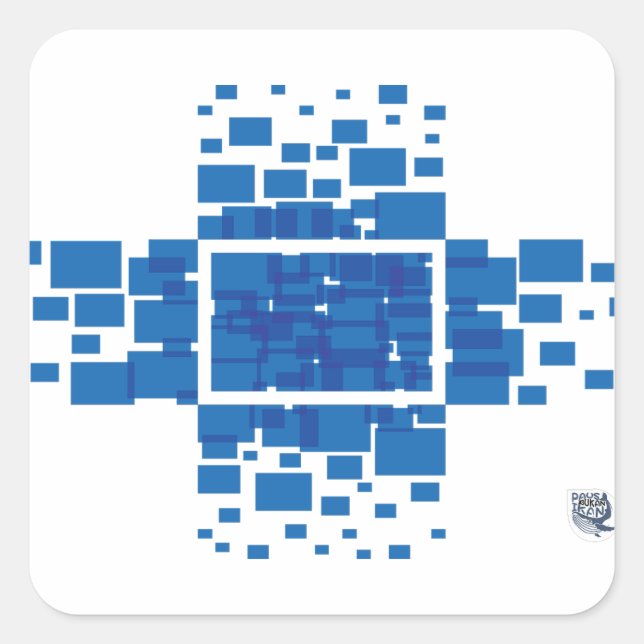 Rechteck Quadratischer Aufkleber (Vorderseite)