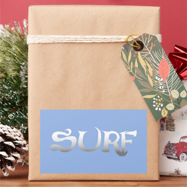 Rechteck Surf große Aufkleber (Feiertag)